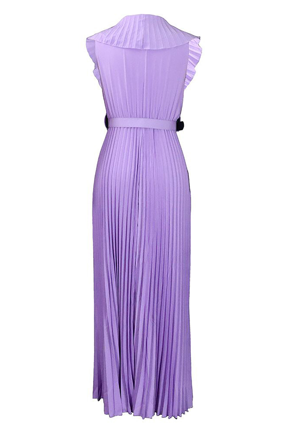 Plus Size Lilla plissert Long Wedding Guest Dress