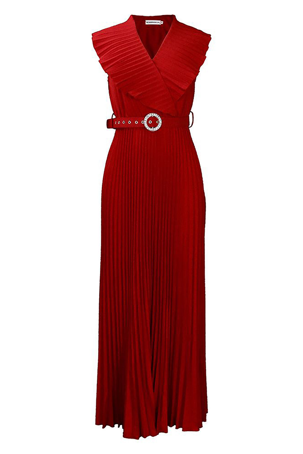 Plus Size Lilla plissert Long Wedding Guest Dress
