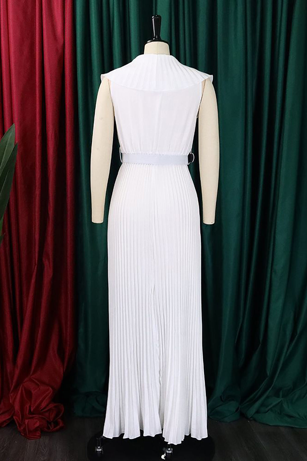 Plus Size Lilla plissert Long Wedding Guest Dress
