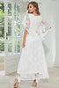 Load image into Gallery viewer, Svart Batwing ermer Lace Bryllup Guest Dress