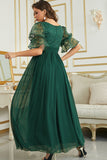 Burgund Chiffon brudepike kjole med blonder