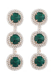 Flerlags runde rhinestones øredobber