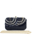 Black Beaded MIni Party Handbag med paljetter