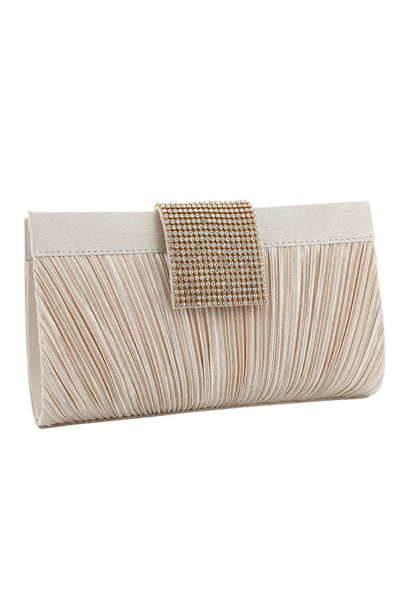 Load image into Gallery viewer, Champagne Beaded Party Clutch Bag
