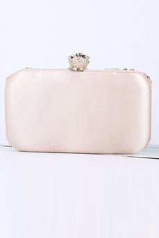 Sparkly Sequins Blush Evening Party Handbag med perler