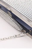 Sølv Rhinestone Evening Clutch Bag