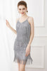 Load image into Gallery viewer, Svarte dusk Spaghetti stropper 1920-tallet kjole