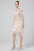 Load image into Gallery viewer, Blush Sequins 1920-talls kjole med frynser