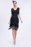 Black Fringes 1920-tallet kjole med ermeløs
