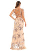 Load image into Gallery viewer, Champange paljetter Lang kjole fra 1920-tallet med frynser