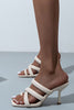 Load image into Gallery viewer, Svart Cutout Square Toe High Heel Sandaler