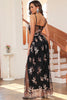 Load image into Gallery viewer, Mørkegrønn glitrende lang ballkjole med paljetter