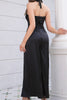 Load image into Gallery viewer, Black Halter Sheath Corset Prom kjole med spalt