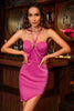 Load image into Gallery viewer, Halter Backless Fuchsia Kort Homecoming Dress