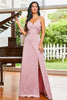 Load image into Gallery viewer, Spaghetti stropper Blush Long Prom Kjole med Slit