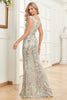 Load image into Gallery viewer, Av skulderen havfrue glitrende paljett prom kjole