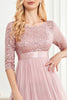 Load image into Gallery viewer, Blush A Line 3/4 ermer Sparkly Sequin Prom Dress