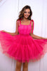 Load image into Gallery viewer, Hot Pink A Line Tylle Søt Homecoming Dress