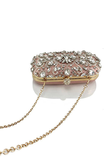 Rhinestone glitrende svart festclutchveske