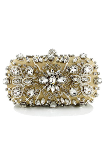 Rhinestone glitrende svart festclutchveske