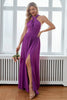 Load image into Gallery viewer, Lilla Halter Neck A-line Long brudepike kjole