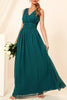 Load image into Gallery viewer, Aprict A-linje V-hals Chiffon gulvlengde brudepike kjole