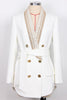 Load image into Gallery viewer, Glitter White Double Breasted Women Blazer med nagle