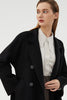 Load image into Gallery viewer, Black Slim Simple Long Woolen Coat med Double Breasted