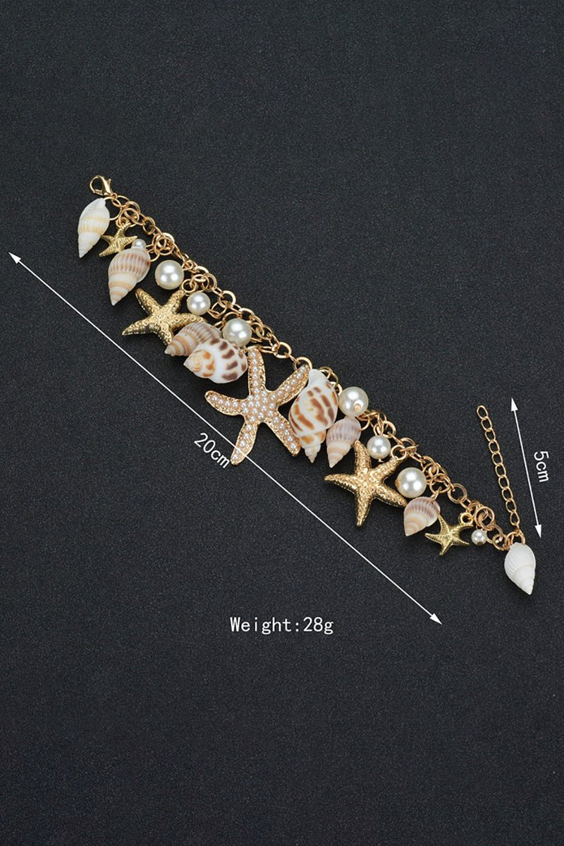 Load image into Gallery viewer, Beach Bohemian Shell og Starfish armbånd