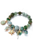 Load image into Gallery viewer, Green Shell og Starfish Anheng Beaded armbånd