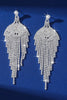 Load image into Gallery viewer, Glitter sølvdusk Rhinestone dingle øredobber