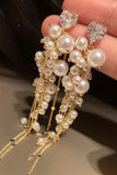 Golden Pearl Long Drop øredobber