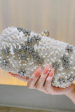 Glitrende svart Rhinestone Beaded Party Clutch