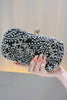 Load image into Gallery viewer, Glitrende svart Rhinestone Beaded Party Clutch