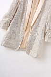 Sparkly Champagne Sequin Prom Party Blazer for kvinner