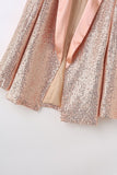 Sparkly Blush paljetter Kvinner Prom Party Blazer