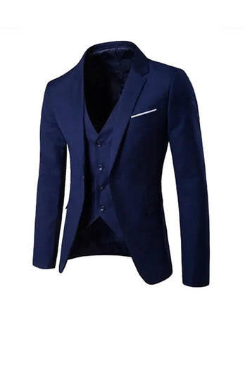 Mørkeblå hakket jakkesdress for menn fra 1920-tallet med tilbehørssett