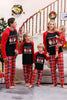 Load image into Gallery viewer, Familierød rutete matchende julepyjamassett
