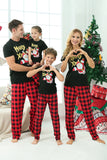 Plaid Family Christmas pyjamas med korte ermer