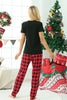 Load image into Gallery viewer, Plaid Family Christmas pyjamas med korte ermer