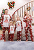 Load image into Gallery viewer, Familiepyjamassett med julerødtrykk