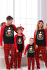 Load image into Gallery viewer, Red Plaid Christmas Fmaily Print pyjamas sett med hund