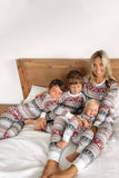 Grå mønsterstriper Christmas Family Matchende pyjamas