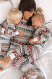 Grå mønsterstriper Christmas Family Matchende pyjamas