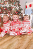 Load image into Gallery viewer, Rødt snøfnugg og hjortemønster Christmas Fmaily matchende pyjamassett