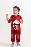 Christmas Family Red Grid Bear Print pyjamassett