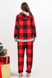 Christmas Family Red Grid Bear Print pyjamassett