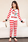 Red Stripes Snømenn Christmas Familie Pyjamas Set