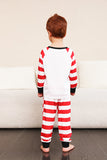 Red Stripes Snømenn Christmas Familie Pyjamas Set