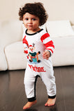 Red Stripes Snømenn Christmas Familie Pyjamas Set